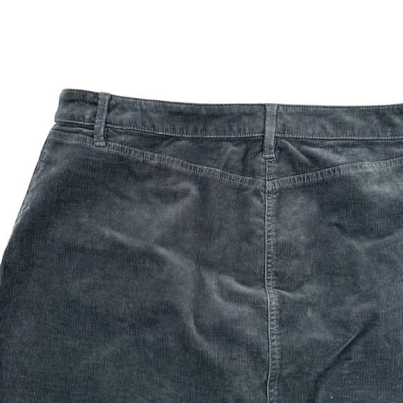 Talbots Skirt 16p 16 Petite Corduroy Grey Short Cotton Stretch Casual Straight - Picture 3 of 6